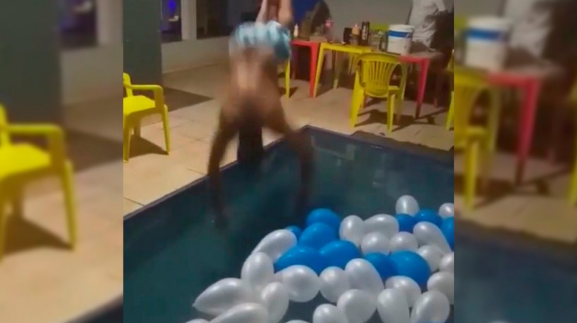 Vídeo Homem fica tetraplégico após bater cabeça ao mergulhar em piscina