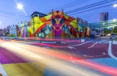 Fortaleza, CE, Brasil, 03-08-2018: Projeto Cidade da Gente tem realizado intervenção artística na rua Almirante Jaceguai, próxima ao Centro Dragão do Mar de Arte e Cultura. (Foto: Mateus Dantas / O Povo)