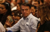 Jair Bolsonaro durante culto na Igreja Batista Atitude, no Rio de Janeiro