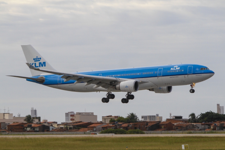 Aeronave da KLM de Fortaleza quando voava direto para Amsterdã, na Holanda