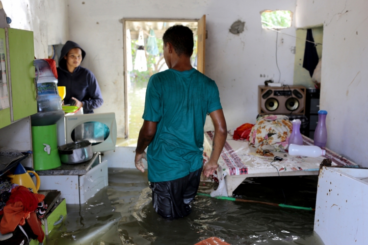 ￼EM FEVEREIRO DE 2019, barragem do Cocó transbordou inundando casas no Conjunto Palmeiras