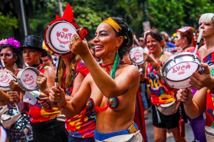 Bloco do Pagu, na Praça da Republica, Centro de São Paulo, com participação de Ana Canas, em 2019. Expectativa de ter Carnaval em 2022