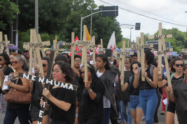 ￼ATO pelo Dia Internacional da Mulher em 2018 expôs casos de violência de gênero