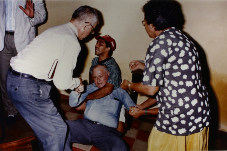 Sequestro de Dom Aloísio Lorscheider no IPPS. Foto: João Carlos Moura, em 15/03/1994