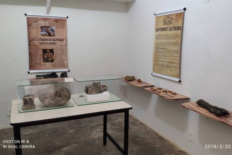 Exposição no recém-inaugurado Museu Geodiversidade de Salitre (Foto: Divulgação/ Museu de Salitre)