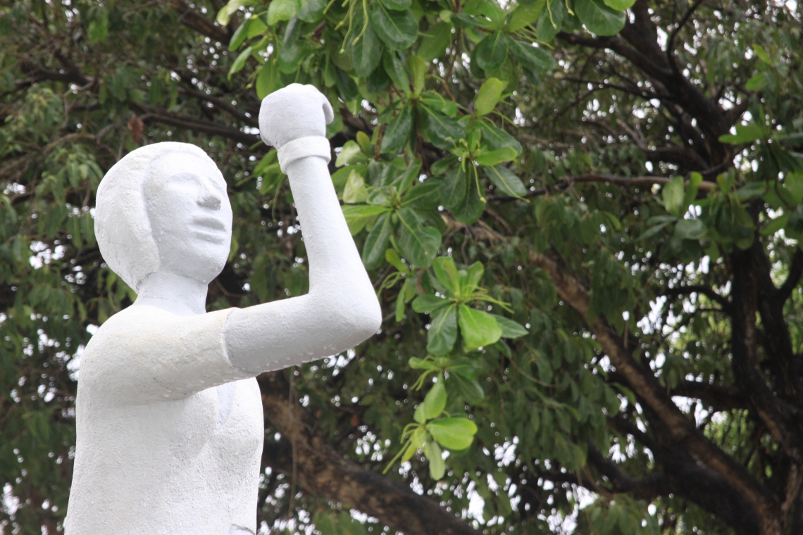 FORTALEZA, CE, BRASIL, 13-02-2014: Estátua de Bárbara de Alencar. Reinauguração da Praça Bárbara de Alencar, beneficiada pelo programa de adoção de espaços públicos da Secretaria do Urbanismo e Meio Ambiente (SEUMA).  (Foto: Mauri Melo/O POVO) (Foto: O POVO)