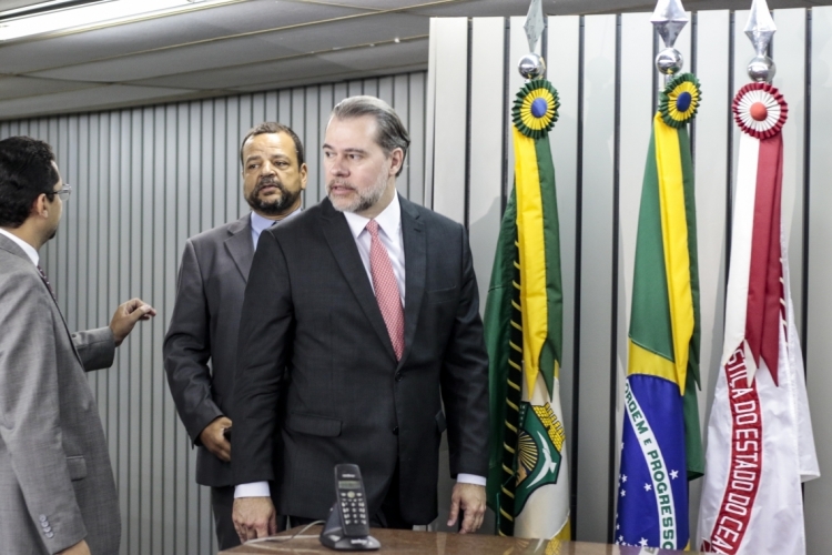 Presidente do Supremo Tribunal Federal, Dias Toffoli, no Tribunal de Justiça do Ceará, em agosto