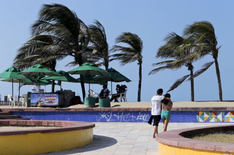 Previsão é de que os ventos fortes e muito fortes atinjam de Natal, no Rio Grande do Norte, a São Luís, no Maranhão