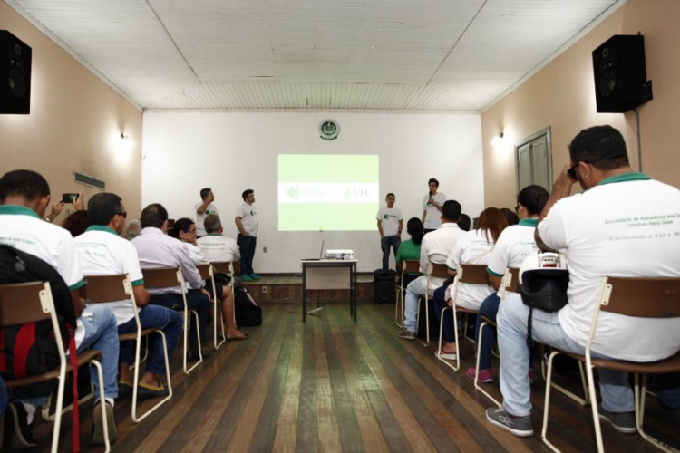 Auditório do Instituto dos Cegos, uma das instituições credenciadas para atender estudantes com deficiência visual em Fortaleza