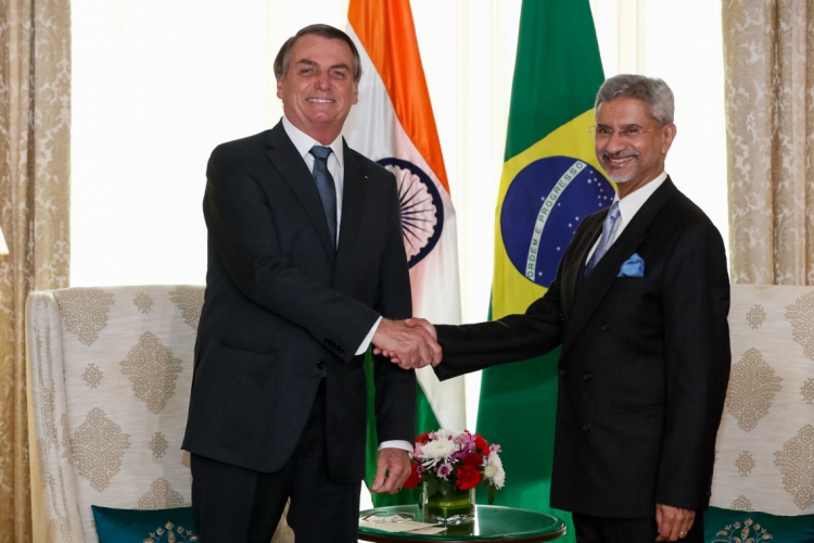 (Nova Delhi - Índia, 25/01/2020) Presidente da Republicação, Jair Bolsonaro, durante encontro Bilateral com o senhor Subrahmanyam, Ministro de negócios Estrangeiros da Índia.