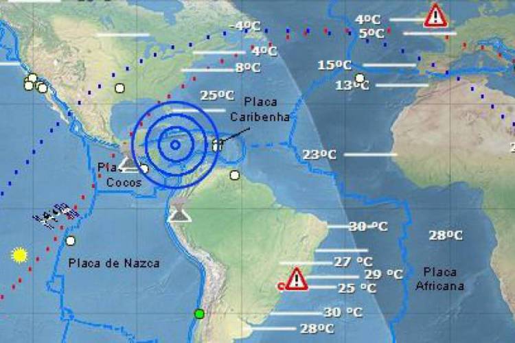 Terremoto ocorreu entre Jamaica e Cuba