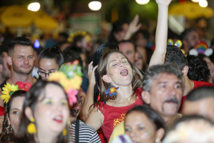 Foto de apoio ilustrativo: FOLIÃS CURTEM BLOCO LUXO DA ALDEIA NA PRAÇA DO FERREIRA. PRÉ CARNAVAL EM FORTALEZA. (FOTO: JÚLIO CAESAR / O POVO)