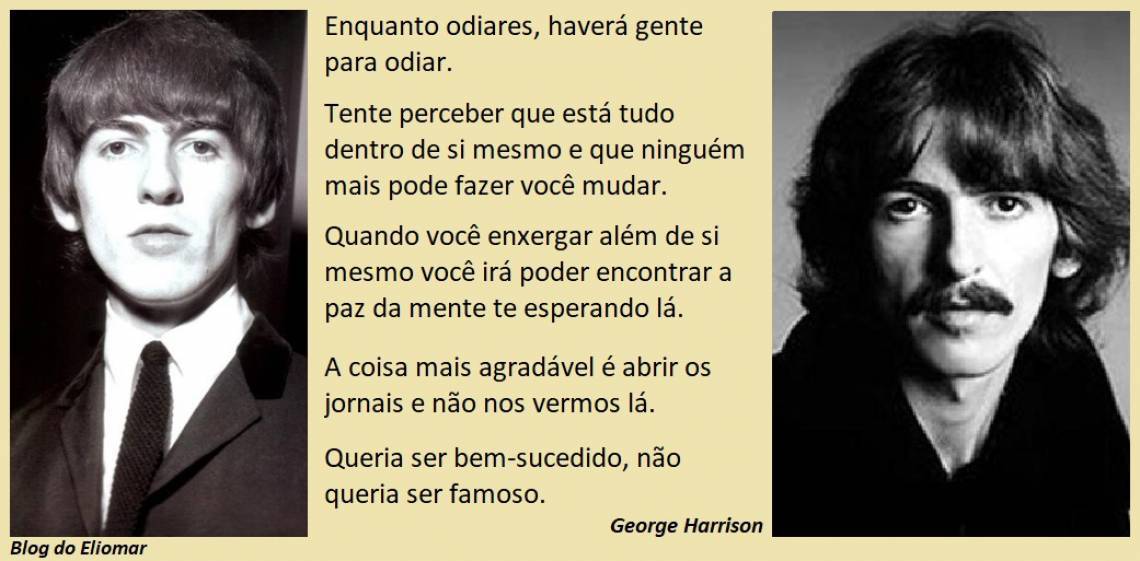 Há 79 anos nascia o cantor e compositor inglês George Harrison |  eliomar-de-lima | OPOVO+