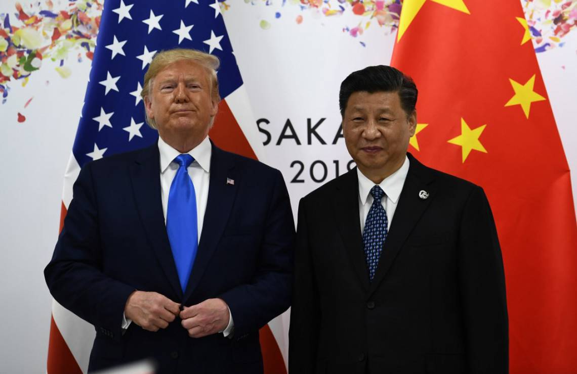 Donald Trump e Xi Jinping, na passagem anterior do americano pela Casa Branca(Foto: Brendan Smialowski / AFP)