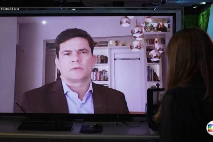 Sérgio Moro, ex-ministro da Justiça, durante entrevista ao Fantástico, da TV Globo