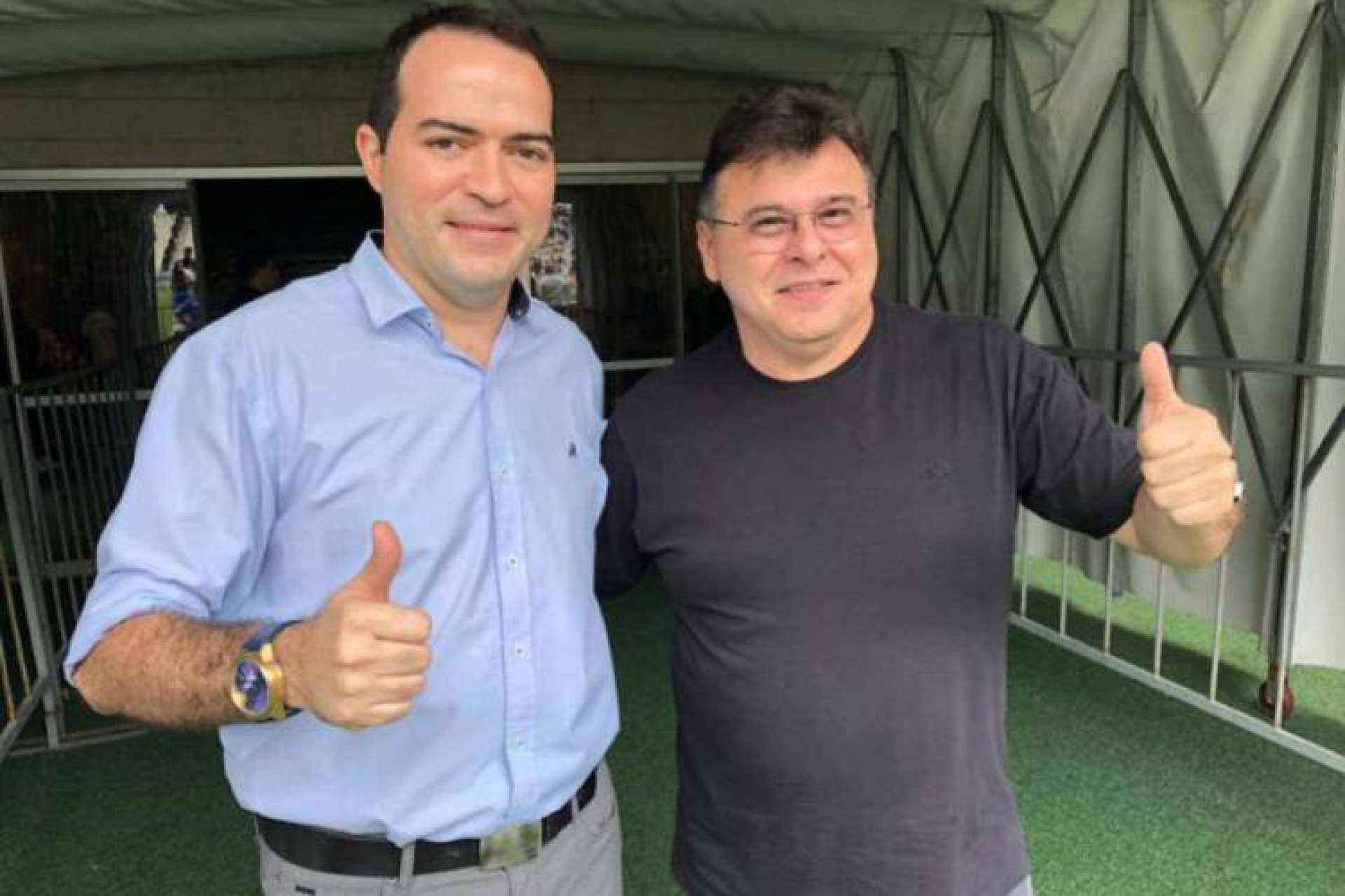 Marcelo Paz e Robinson de Castro, presidentes de Fortaleza e Ceará, respectivamente (Foto: Divulgação/Ceará)