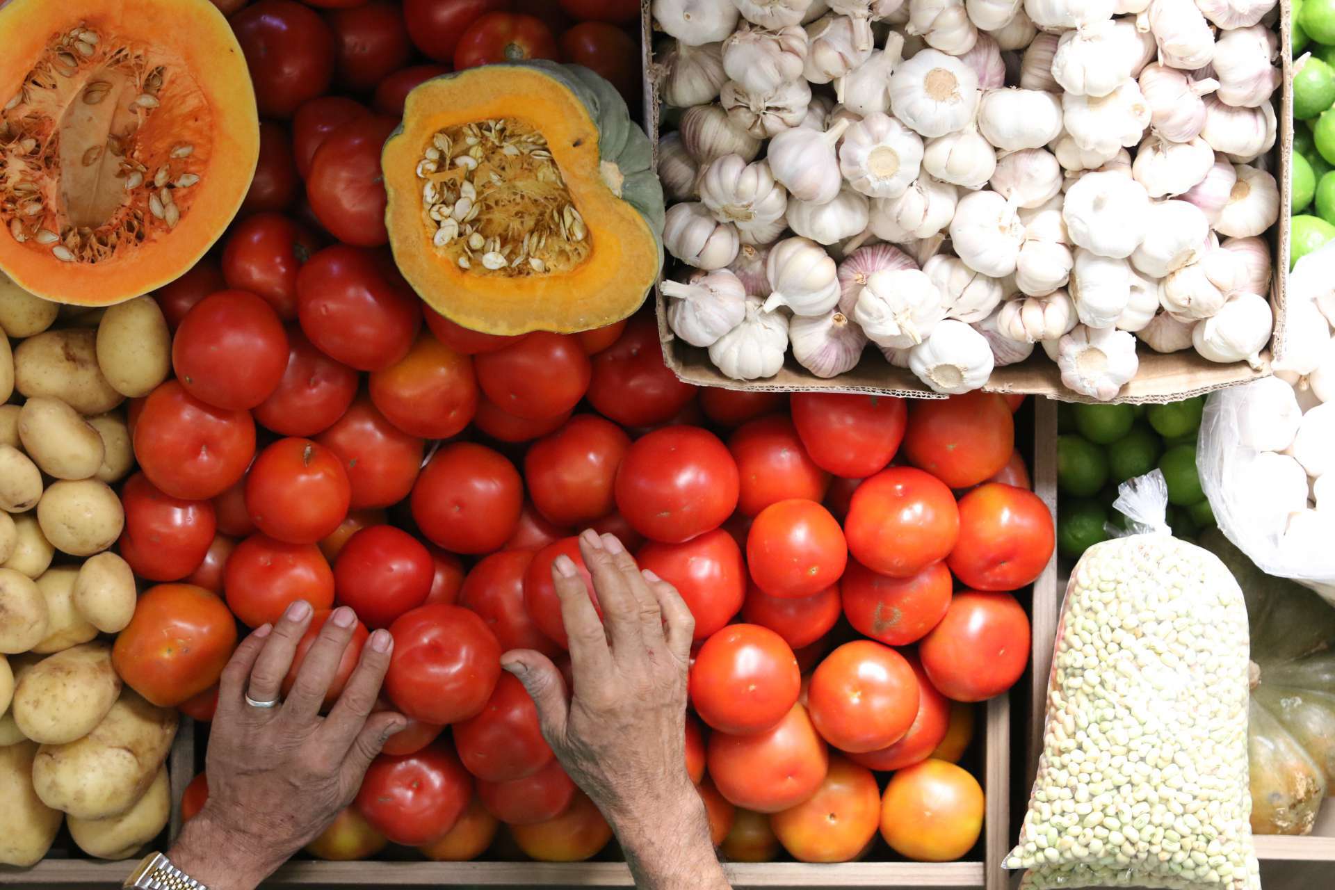 ￼TOMATE está entre os itens que apresentaram maior recuo nos preços em agosto (Foto: Fabio Lima)