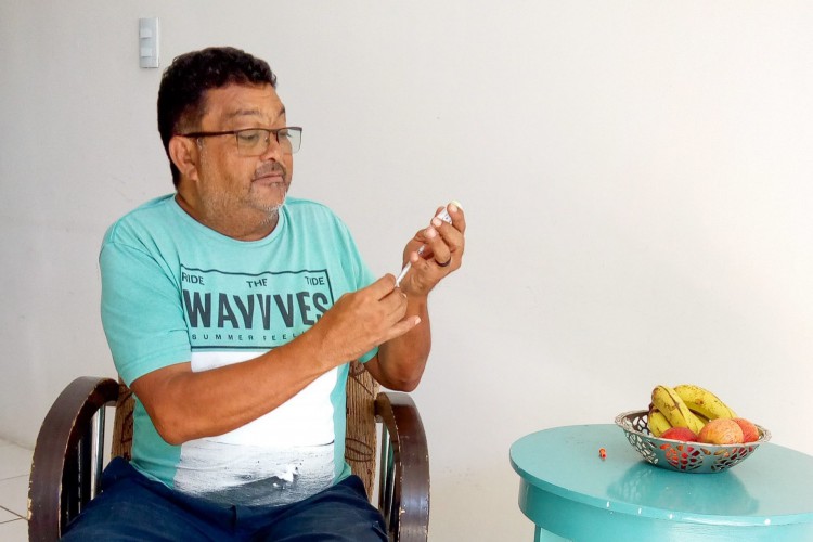 FORTALEZA, CE, Brasil. 24.08.2020: Guilherme Nobre, 58, motorista, relata dificuldades no seu tratamento para diabetes tipo 2 durante a pandemia. (Fotos: Deisa Garcez/Especial para O Povo)