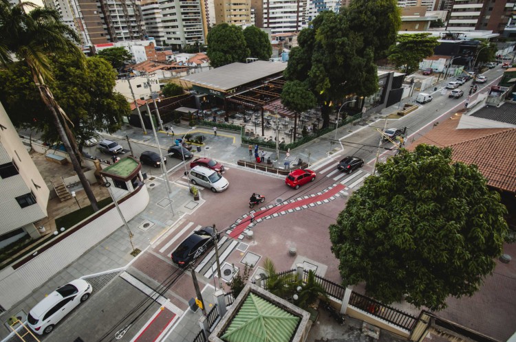 Trânsito na Varjota foi revitalizado para priorizar pedestres