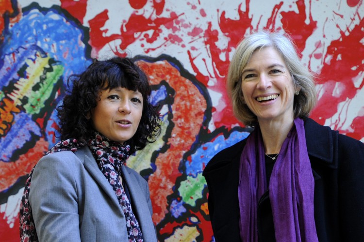 Emmanuelle Charpentier e a professora norte-americana de Química e de Biologia Molecular e Celular, Jennifer Doudna 