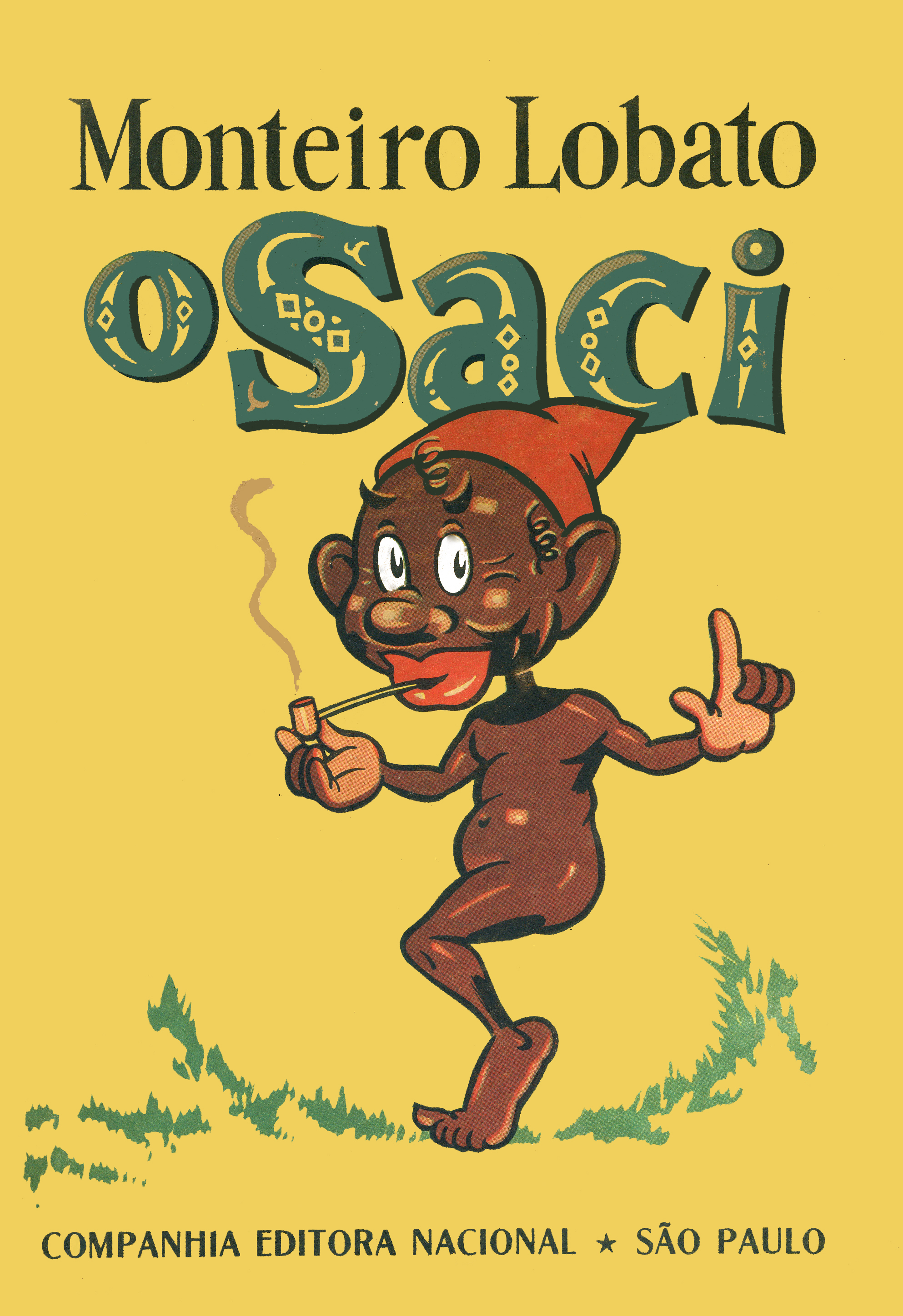 Capa de J.U.Campos para a edição de 1941 do livro "O Saci", de Monteiro Lobato