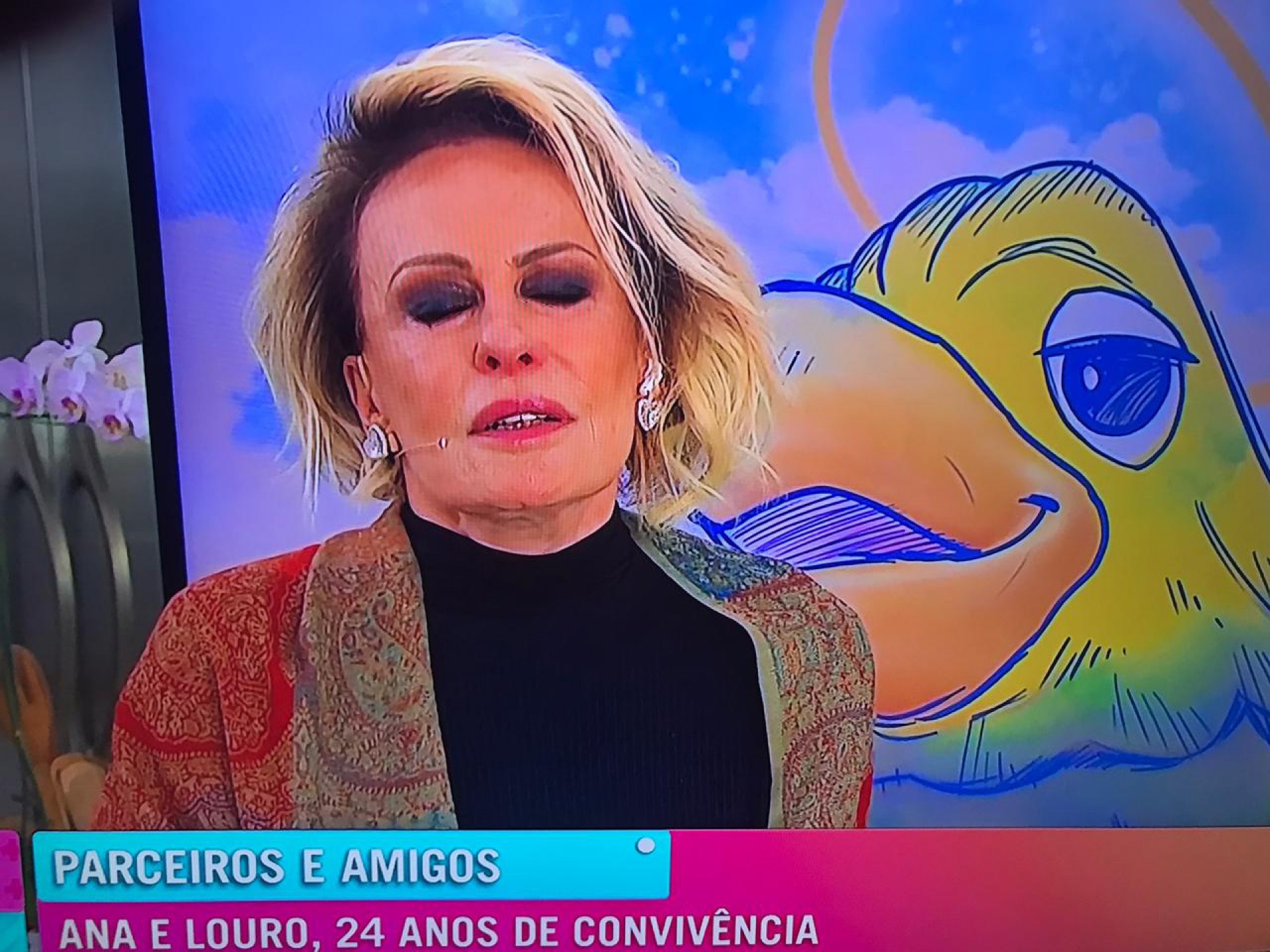 Ana Maria Braga bastante emocionada (Foto: Reprodução de TV)