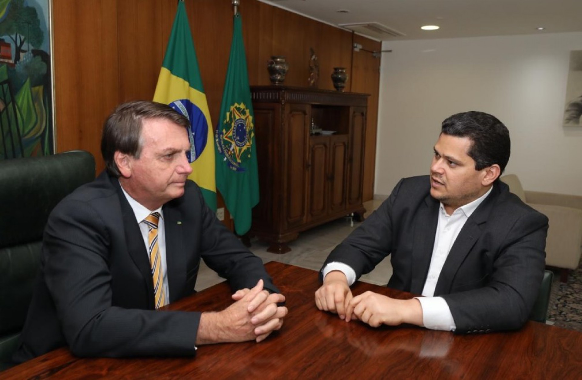 Bolsonaro e Alcolumbre (Foto: Presidência da República)