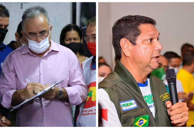 Candidatos à Prefeitura de Belém: Edmilson Rodrigues (PSOL) e Delegado Eguchi (Patriota)