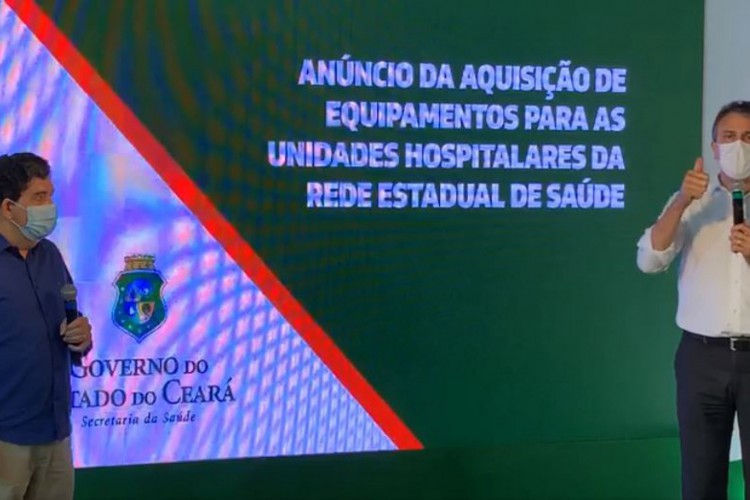 Governador Camilo Santana e secretário da Saúde do Ceará, Dr. Cabeto, anunciaram a aquisição de novos equipamentos para a rede de saúde estadual.