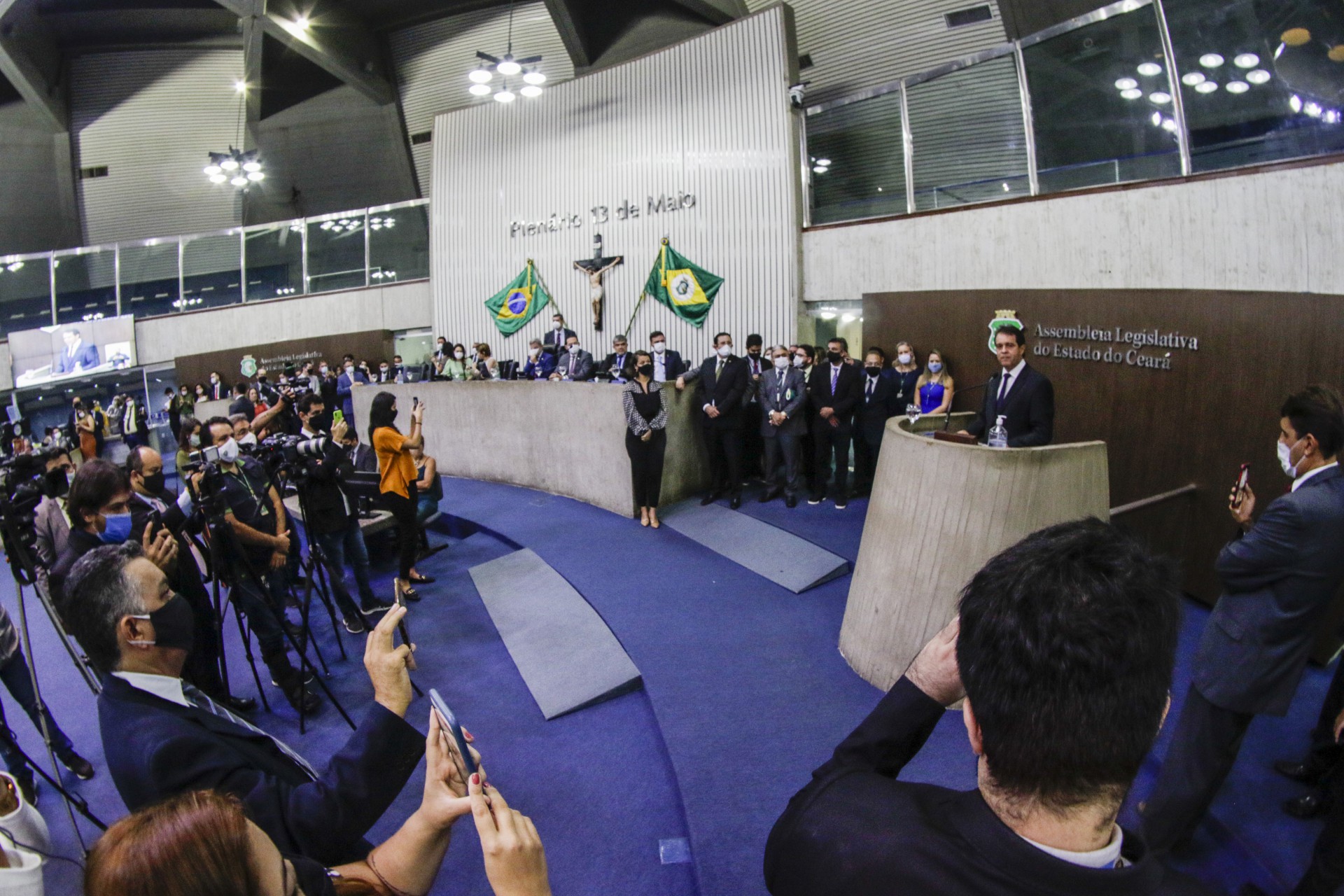 FORTALEZA, CE, BRASIL, 08.12.2020: Sessão na Assembleia Legislativa que confirmou Evandro Leitão como novo presidente da Casa (Foto: Thais Mesquita/OPOVO)