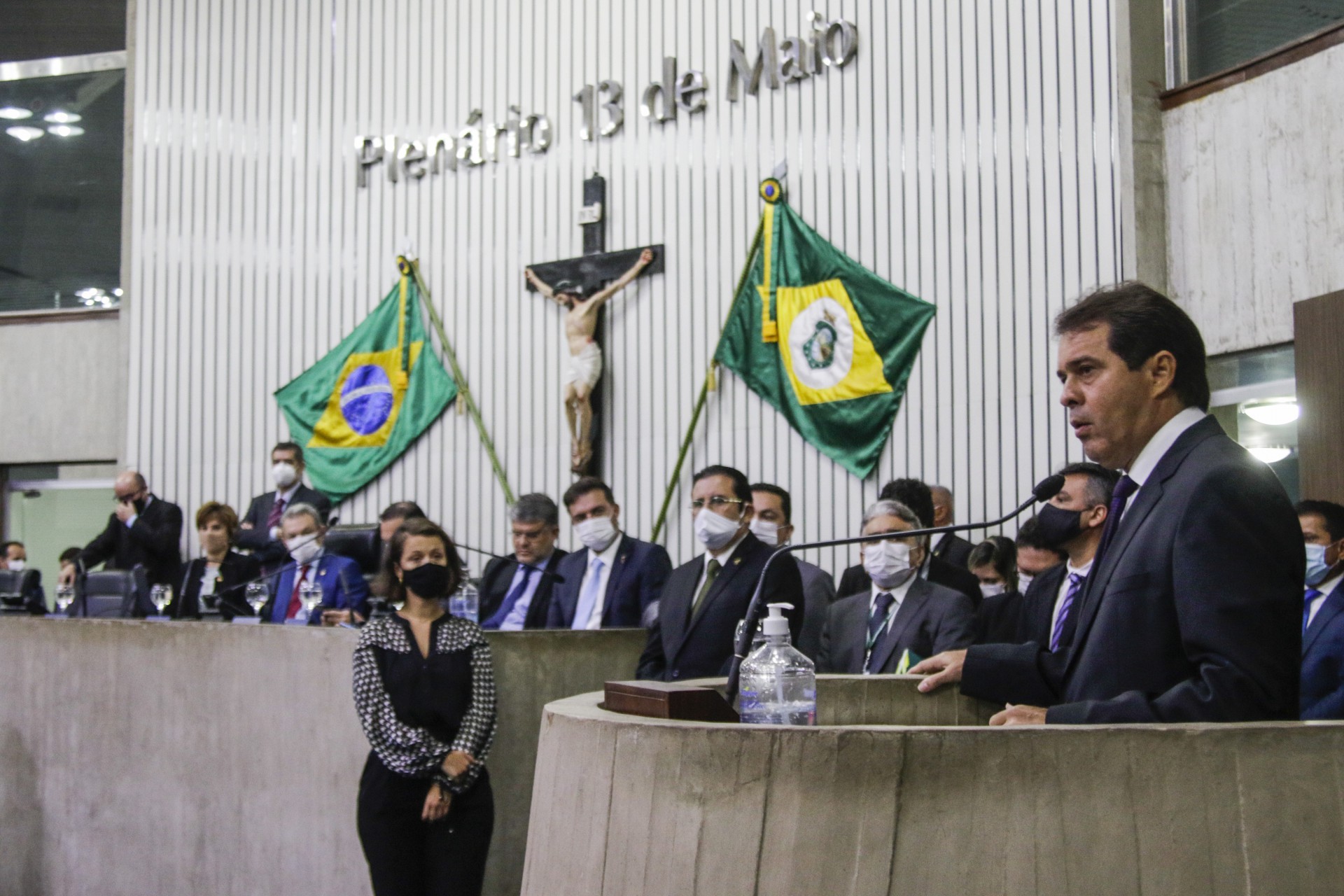 ￼EVANDRO Leitão foi eleito com voto de 44 dos 46 deputados (Foto: Thais Mesquita)