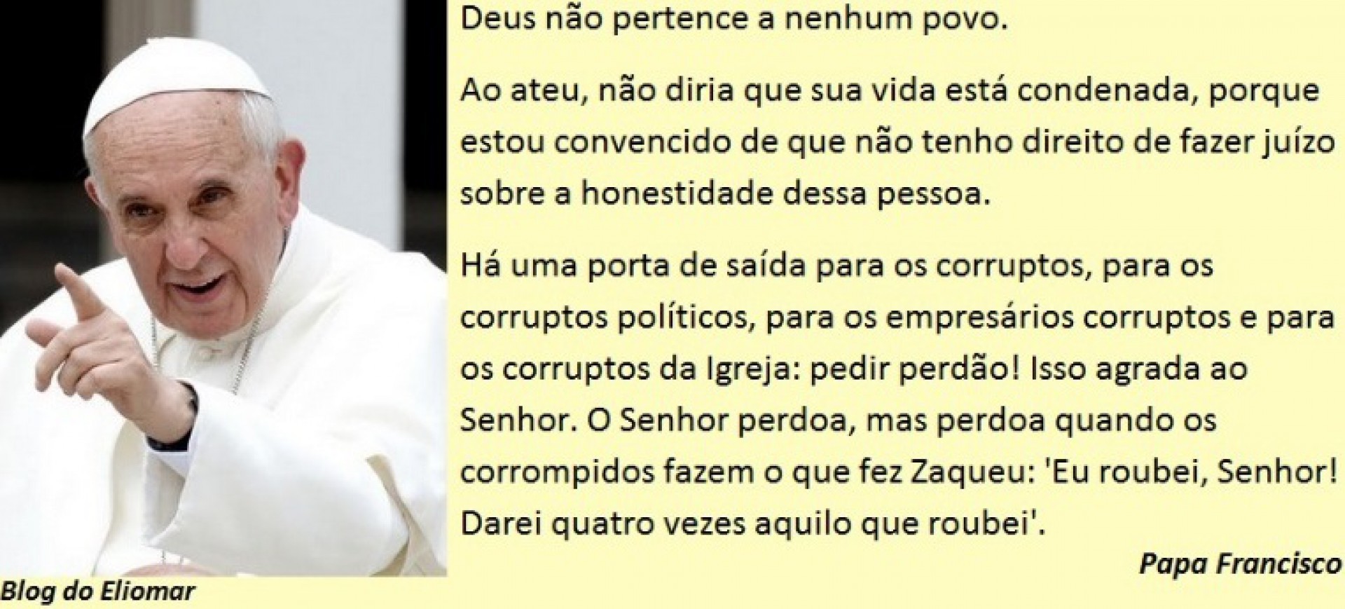 Todos, todos, todos.” Leia o discurso do Papa Francisco na