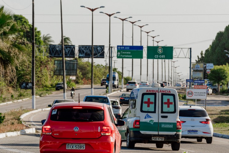 Movimento na rodovia CE-085 em dezembro de 2020