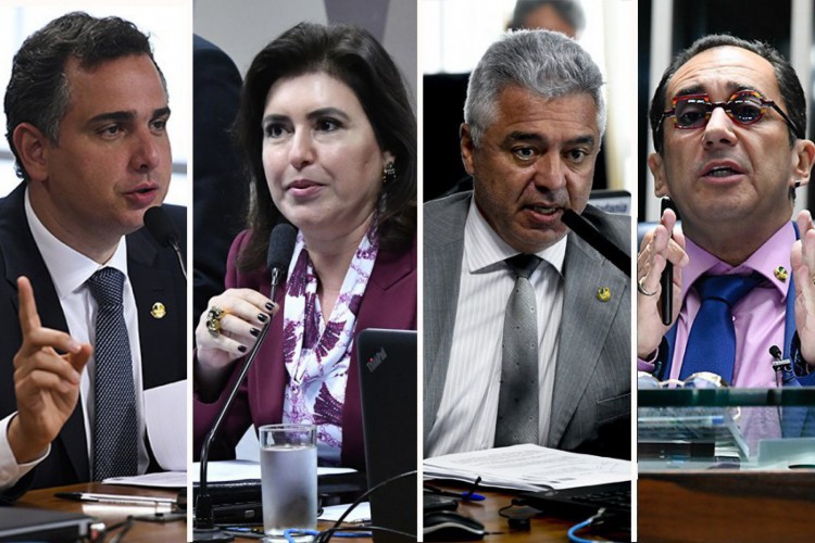 Até o momento, Rodrigo Pacheco (DEM-MG), Simone Tebet (MDB-MS), Major Olimpio (PSL-SP) e Jorge Kajuru (Cidadania-GO) disputam a presidência da Casa; eleições acontecem no início de fevereiro. 