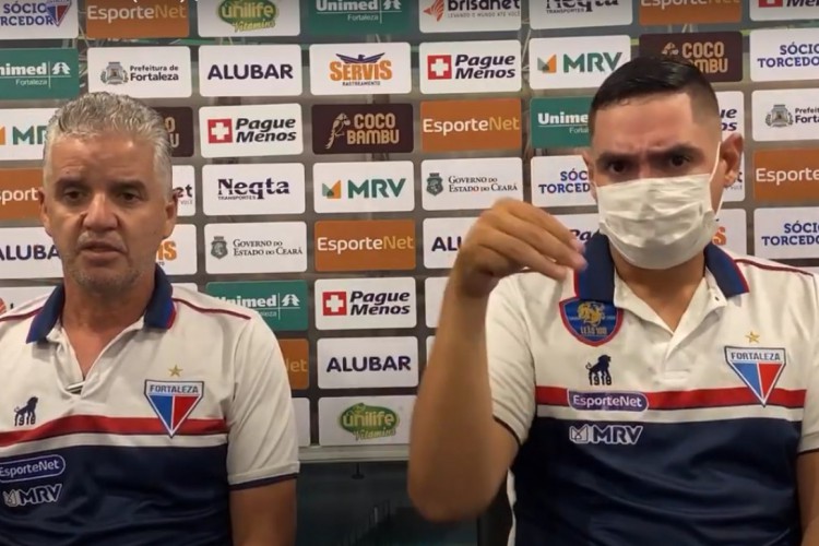 Auxiliar técnico Luís Fernando Flores concede entrevista coletiva após o jogo Fortaleza x Coritiba, na Arena Castelão, pelo Campeonato Brasileiro Série A