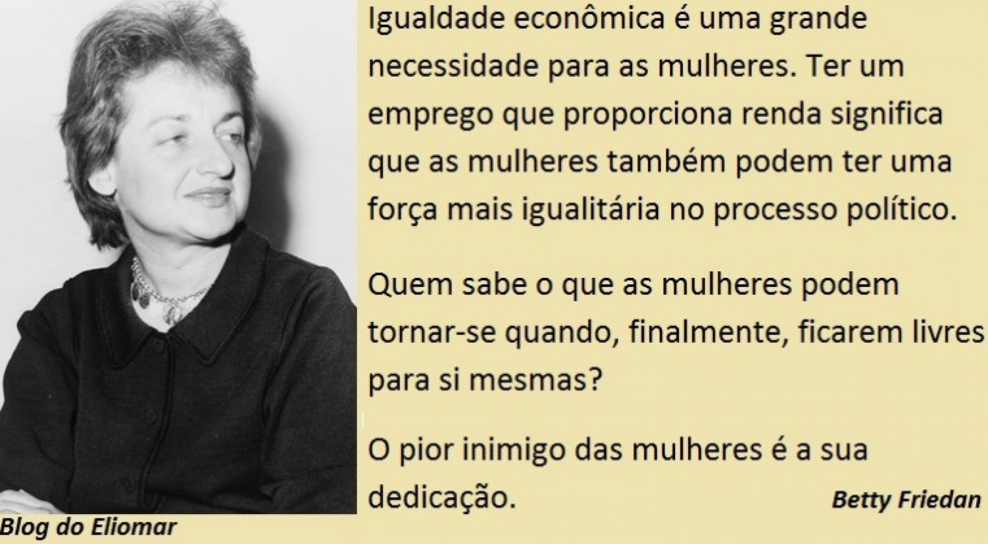 Há 100 anos nascia a escritora e ativista norte-americana Betty Friedan |  eliomar-de-lima | OPOVO+