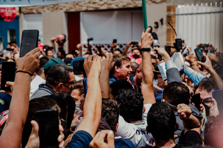 Bolsonaro durante evento em Tianguá, no Ceará