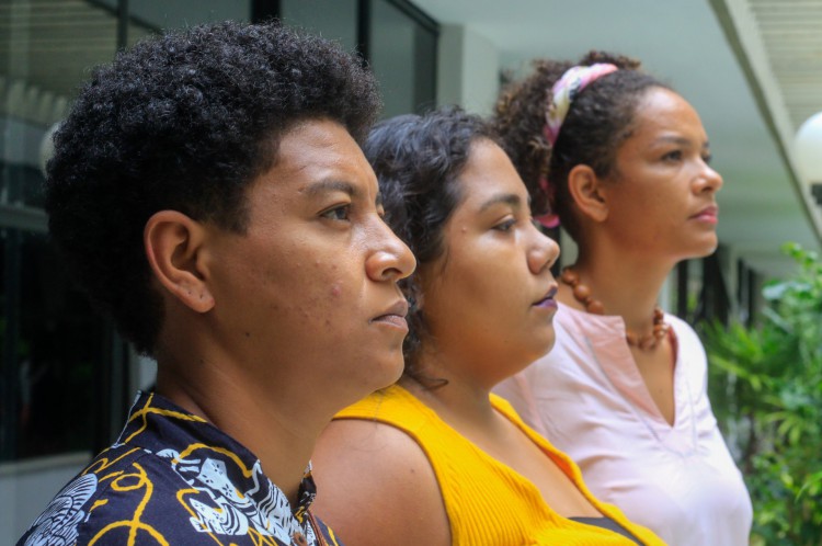 Mandato coletivo Nossa Cara, ou mandata, como elas preferem. Formado por Louise Santana, Adriana Gerônimo e Lila Beserra(Foto: BARBARA MOIRA, em 4/3/2021)