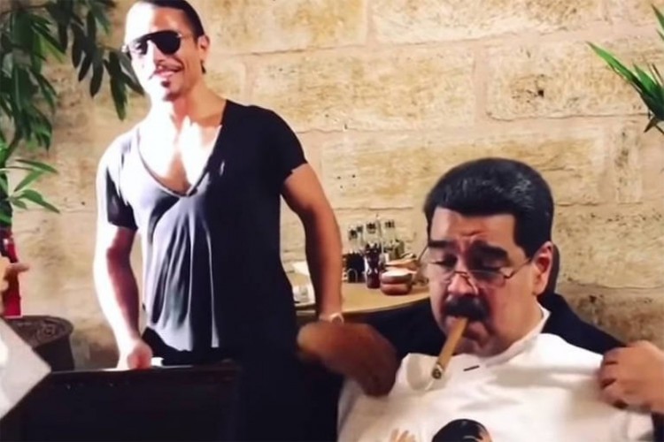 Nicolás Maduro causou polêmica ao aparecer comendo em restaurante de luxo enquanto seu País sofre com a fome 