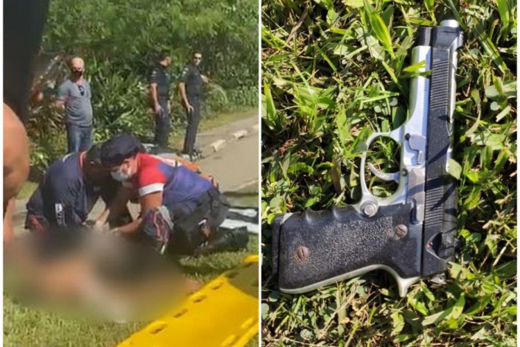 Jovem foi detido com um simulacro de arma de fogo e o celular de uma das vítimas.