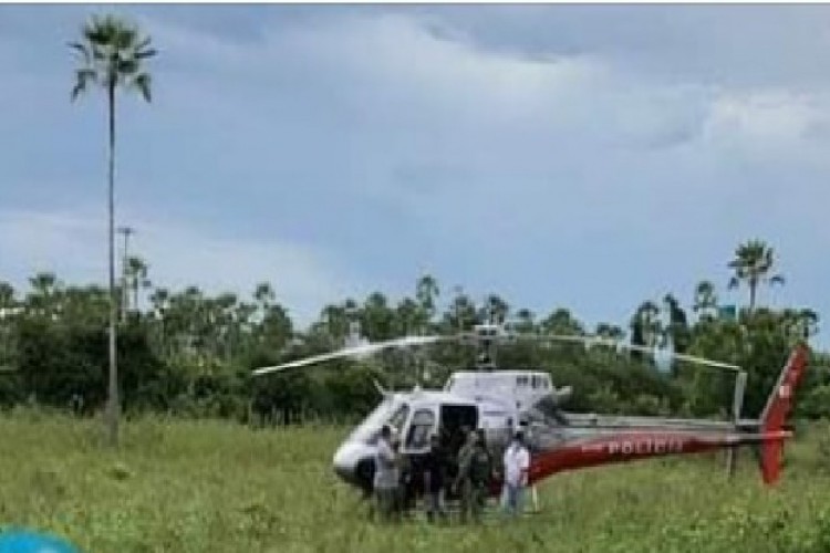 Helicptero teve de fazer pouso não programado após tripulante deixar celular cair em área de mata