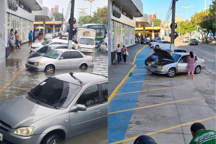 Tiradas nesta sexta-feira, as fotos mostram a diferença entre os dois momentos do dia.