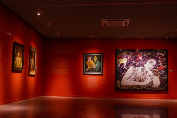 "Duas Amigas", de Lasar Segall (1889 - 1957), e "Melancholy", de Vik Muniz (Thais Mesquita/OPOVO)