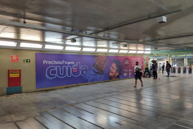 Publicidade do Cliente Nest em metrô de Fortaleza. Quer anunciar no metrô? Fale com a Oolá! 