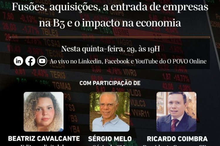 Veja os convidados da live Economia na Real