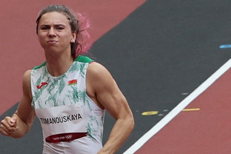 A atleta de Belarus Krystsina Tsimanouskaya foi expulsa das Olimpíadas de Tóquio após fazer críticas à federação do país dela (Giuseppe Cacace/AFP)