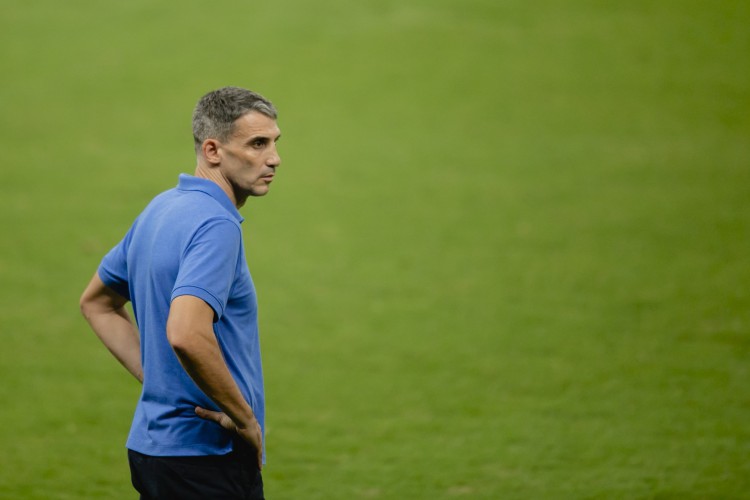 FORTALEZA, CE, BRASIL, 01-08.2021: Juan Pablo Vojvoda. Ceara x Fortaleza, na Arena Castelao pelo Campeonato Brasileiro. em epoca de COVID-19. (Foto:Aurelio Alves/ Jornal O POVO)