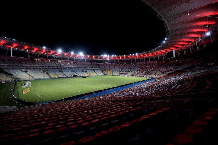 Estádio do Maracanã, no Rio de Janeiro, em jogo do Flamengo pela Copa Libertadores