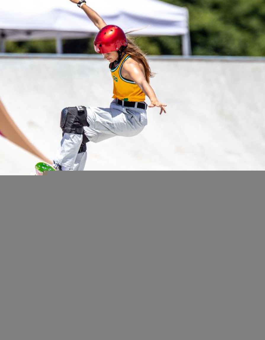 04.08.2021- Jogos Olímpicos Tóquio 2020 - Dora Varella do Brasil durante a final do Skate Park. Foto: Miriam Jeske/COB