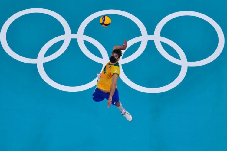 Lucão, atleta da seleção brasileira de vôlei masculina